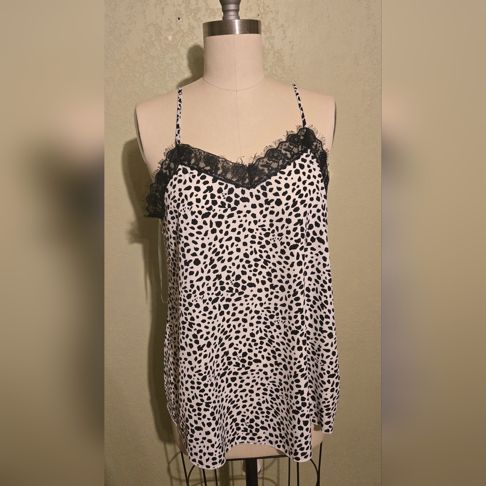 Spots N Lace Camisole Size XL